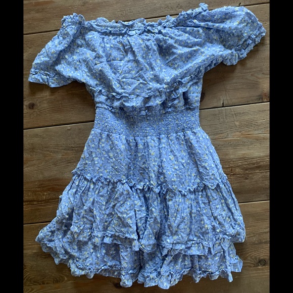 Purple floral tiered dress - Picture 4 of 6